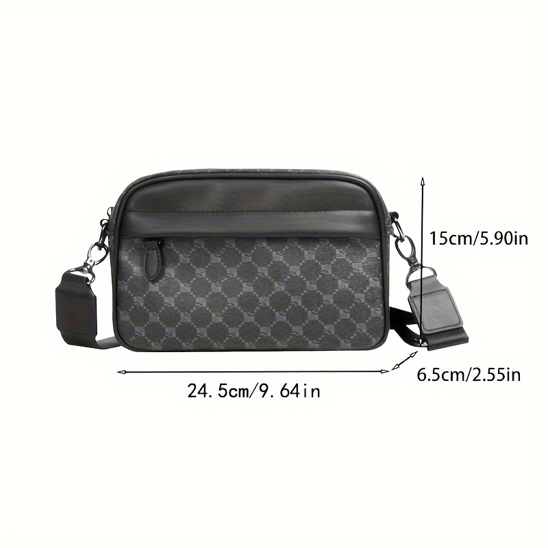 남성용 클래식 프린트 PU 크로스바디 카메라 가방, 데 - Camera Wrist Strap 리뷰 및 가격