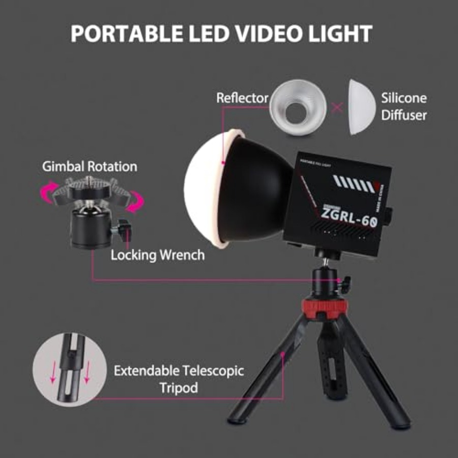 60W COB LED 비디오 조명, 휴대용, 8000m - Photography Videos Free 리뷰 및 가격